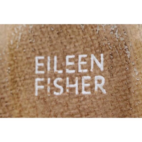 Eileen Fisher TAN BROWN REAL LEATHER PLATFORM OPEN TOE SANDALS SHOES Sz 8 1/2 - Picture 7 of 10